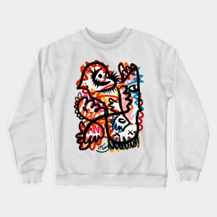 Tribal Graffiti Creature Crewneck Sweatshirt